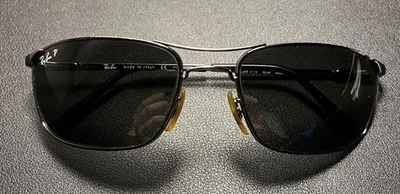 RAY BAN RB3132 59[]18 SLEEK SILVER POLARIZED SUNGLASSES VINTAGE GOOD CONDITION! - Image 1 of 4