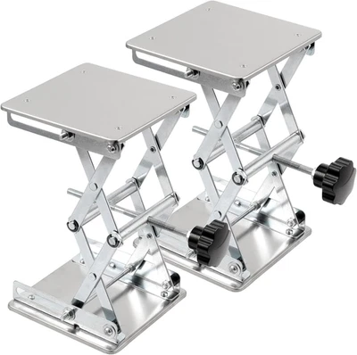 2 Pack 8 X 8 Inch Lab Scissor Jack, Stainless Steel Lab Lift Stand Table, Lab Ja