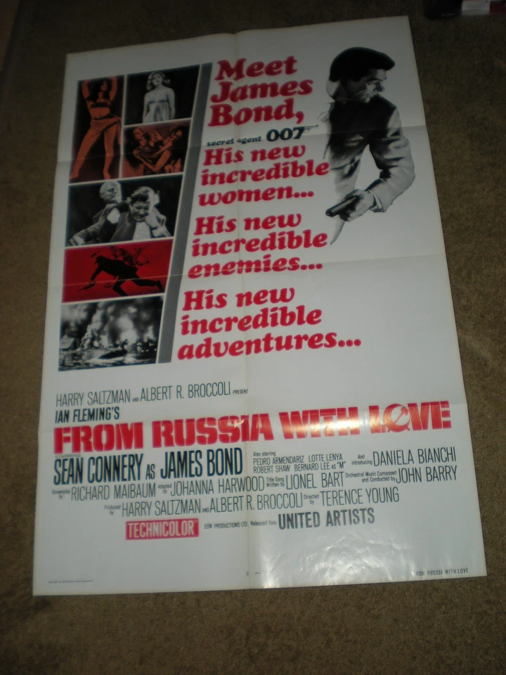 FROM RUSSIA WITH LOVE SEAN CONNERY JAMES BOND R80 1SHT - Image 1 of 1