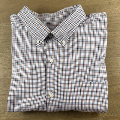 Peter Millar Button Shirt Men’s 3XL Plaid Check L/S Noland Cotton Stretch $160 - Image 1 of 4