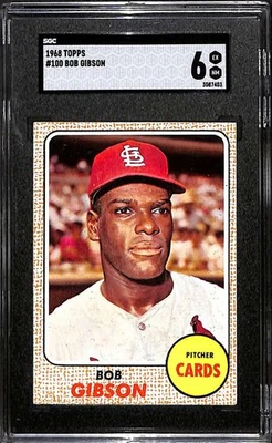 1968 Topps #100 Bob Gibson HOF SGC 6 EXMT C11016 - Imagem 1 de 3