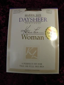KATHIE LEE WOMAN Pantyhose Daysheer Queen 2X - 190-225lbs 5'-5'9" Beige NEW - Picture 1 of 4