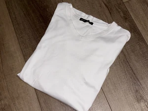 Robert Barakett camicia manica corta scollo a V uomo taglia XXL bianca - Foto 1 di 10