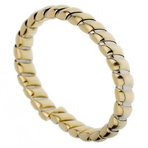 Bvlgari Tubogas Stainless 18k Yellow Gold Cuff Bracelet - Picture 1 of 2