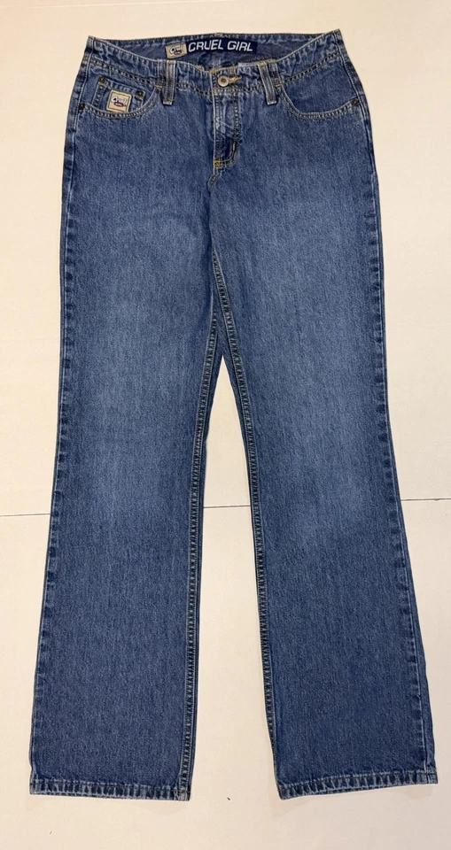 Jean de mezclilla para mujer vintage años 90’s Y2K Cruel Girl talla 9 largo usado en excelente estado grunge tiro bajo Foto 1 de 4