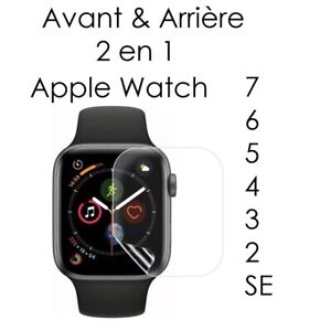 Film Hydrogel Avant & Arrière Protection Ecran Apple Watch 7 Montre Connectée FR