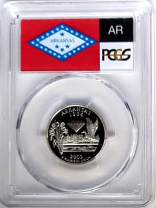 2003-S Silver Proof Arkansas State Quarter-PCGS PR 70 DCAM-State Flag - Picture 1 of 4