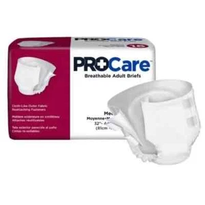 PROCARE Breathable ADULT BRIEFS Diapers Medium Maximum Absorbency 16 Ct - Picture 1 of 1