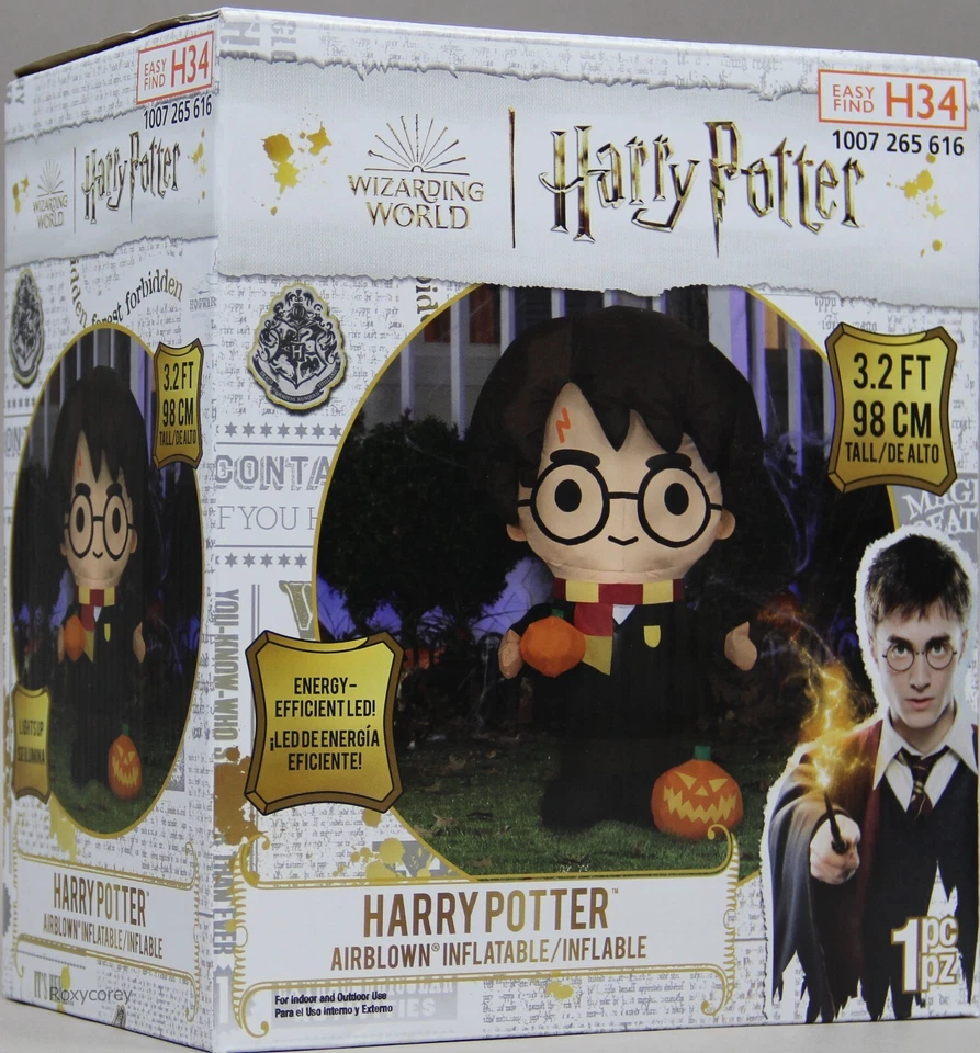 Gemmy Halloween Inflatable 3.5ft Harry Potter & Hermoine Set Airblown Decor