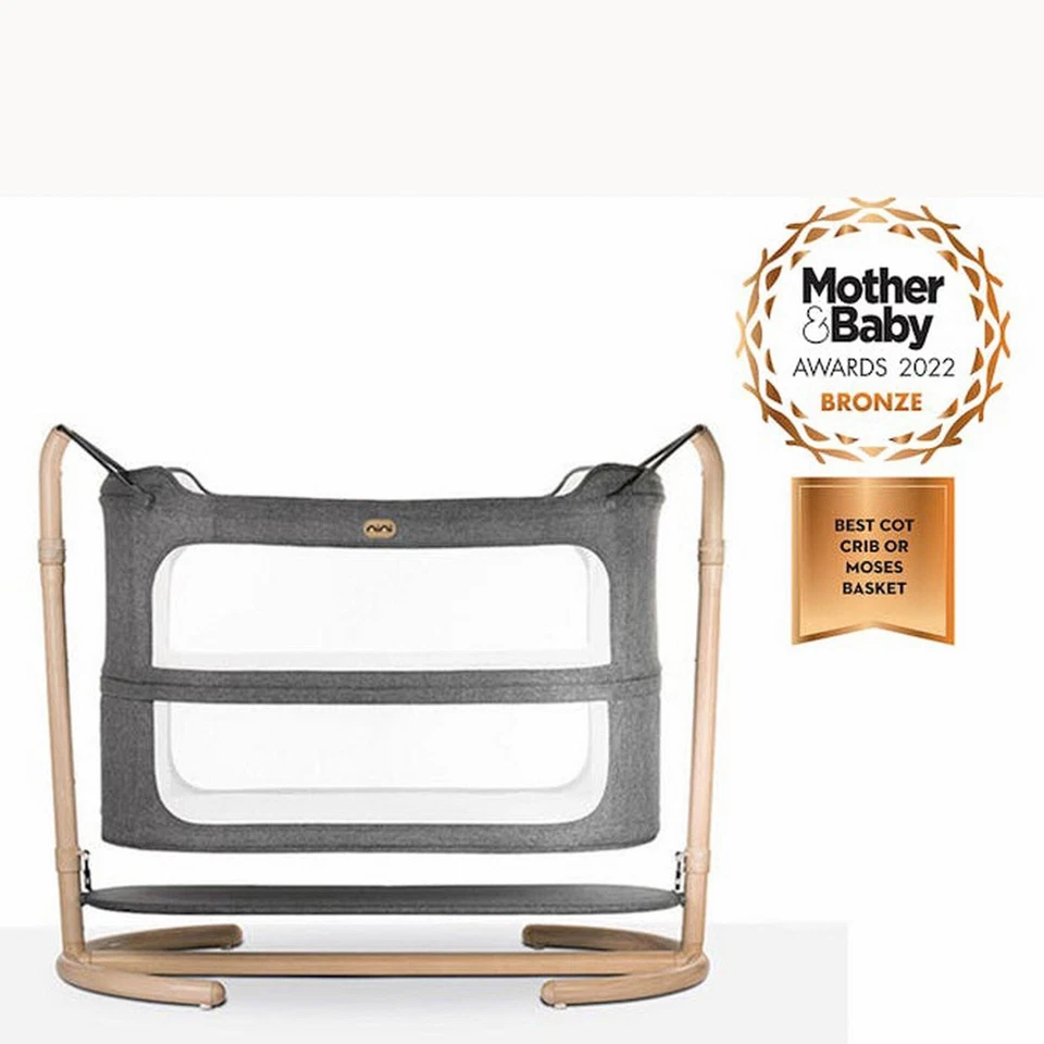 Ninipod Swinging New-born Cot/ Motion &Bounce Function for Better Sleep in Grey - Image 1 of 4