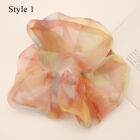 Tie-dyed Lace Transparent Hair Rope Organza Large Intestine Hair Ring Simple