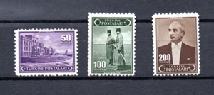 Turkey 1942/43 old set definitives stamps (Michel 1130/32) nice MLH - Picture 1 of 2