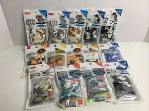 DAISO PETIT BLOCK Lot of 14 Cat Penguin Dog Train Airlpane Whale Dolphin Food - Picture 1 of 8