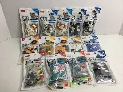DAISO PETIT BLOCK Lote de 14 Gato Pingüino Perro Tren Avión Ballena Delfín Comida Foto 1 de 4
