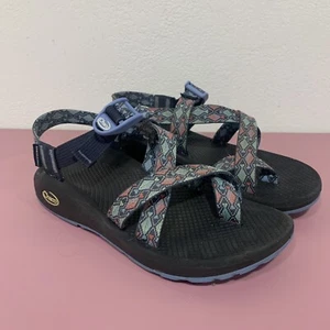 Chaco Z/Cloud 2 Trace Eclipse multi-color toe loop hiking sandals size 8 Blue - Picture 1 of 10