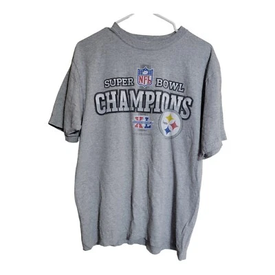 Camisa Reebok Para Hombre Talla M Gris Pittsburgh Steelers Super Bowl XL Champions  Foto 1 de 4