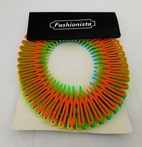 Spider Combs Round Plastic Four Hair Combs Flexible Orange Green Yellow Blue - Picture 1 of 5