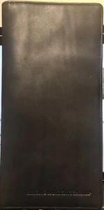 Leeman Designs Brand Black Leather Passport Document Card Case W/ Law Firm Stamp - Picture 1 of 7