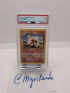 1999 Pokemon Game 23 Arcanine Base Set PSA 5 - Picture 1 of 2