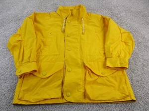 VINTAGE Nautica Parka Jacket Mens XXL Yellow Utility Hooded Striped Lining GUC - Picture 1 of 20
