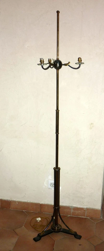 LAMPADAIRE LISEUSE vintage Mid century bronze laiton  ( LUNEL ARLUS  ...) - Photo 1/4