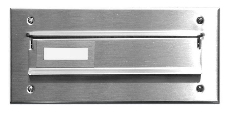 Mauerdurchwurf Briefkasten Briefeinwurf Briefschlitz Briefklappe Edelsahl Stahl - Bild 1 von 1