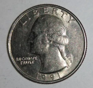 YOU PICK ANY 5 FOR $5 + FREE SHIPPING - 1991 - D Mint - Washington Quarter - Picture 1 of 2