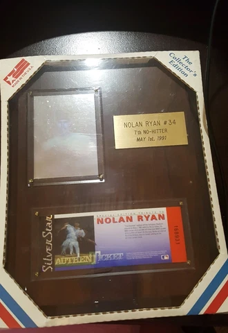 VTG Nolan Ryan Cards Plaque 1991 Cover