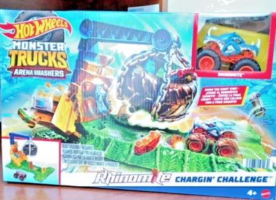 Hot Wheels ~ Monster Trucks Arena Smashers ~ Rhinomite ~ Chargin' Challenge ~OEJ - Image 1 of 3