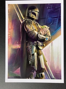 Litografía Disney Star Wars The Mandalorian The Child Baby Yoda edición limitada - Imagen 1 de 1