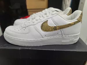 Ds Size 9 " Ivory Snake " Nike Air Force 1 Low Retro 2019 - Picture 1 of 8