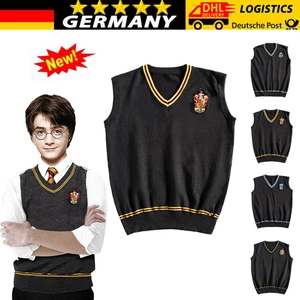 Neu Harry Potter Weste Krawatte Sweatshirt Schule Uniform Kostüm Tops Gryffindor - Bild 1 von 24