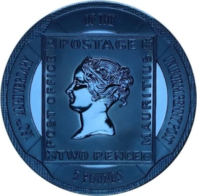 GIBRALTAR 5 POUNDS TITANIUM Blue PROOF CROWN 2000 (Just 1 Blue Coin no Box) - Image 1 of 4