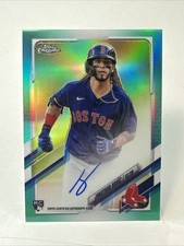 Jonathan Arauz 2021 Topps Chrome AQUA AUTO Rookie RC /199 Red Sox