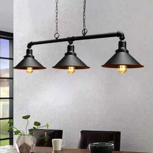 Industrial Steam Punk 3 Wege über Tisch Leuchte Innen Hänge Decken Hänge Lampe - Bild 1 von 48