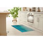 CATCH ME IN THE CAYMANS Kitchen Mat By Kavka Designs Aqua, Blue, Beige 3&#39; x 5&#39;