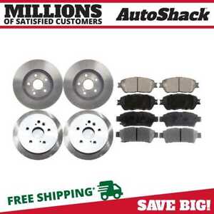 Front and Rear Brake Rotors & Pads for 2004-2010 Toyota Sienna 3.3L 3.5L V6