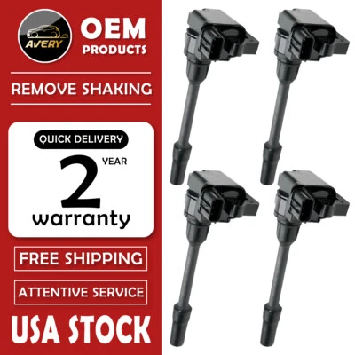 4PCS IGNITION COILS For MD362913 JMI154A MITSUBISHI Carisma Space Star 4G93 4G94 - Image 1 of 4