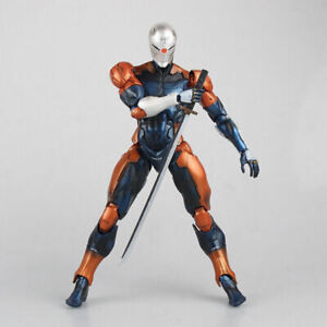 Metal Gear Solid Gray Fox Play Arts Kai Action Figure Model Toys Dark blue ver.