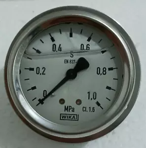Wika EN 837-1 Manometer ölgefüllt 0 bis 1,0 MPa Neu - Bild 1 von 3