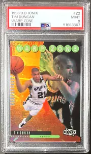 Tim Duncan 1998-99 Upper Deck Ionix Warp Zone Insert Spurs 1:216 SP HOF PSA 9 - Picture 1 of 2