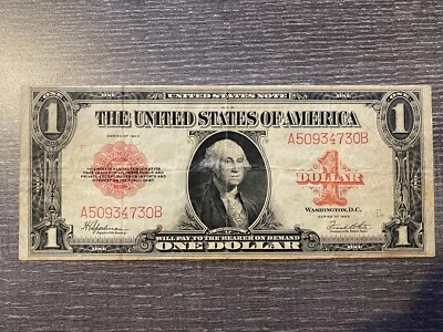 AVC- 1923 $1 RED SEAL US NOTE  FR.40 CHOICE VF - Image 1 of 2