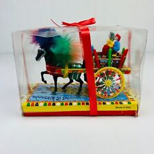 San Remo Creazioni Original Italy Horse and Cart Doll Plastic Vintage Rare