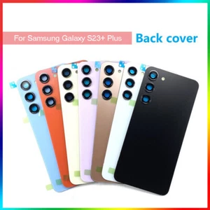 For Samsung Galaxy S23+ Plus Battery Rear Glass Cover Replacement With Len BLACK - Zdjęcie 1 z 13