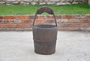 alter Vintage Reiskübel / Brunnenwasser / Pflanzgefäß / Topf aus Holz - KOSTENLOSE LIEFERUNG - Bild 1 von 8