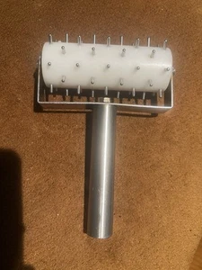 5" Wide Dough Docker with 3/8" Stainless Steel Pins, Heavy Duty Rolling Docker - Picture 1 of 7