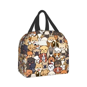 Cute Dog Lunch Bag for Women Men, Insulated Reusable Lunch Tote Bag, Large Ca... - Picture 1 of 7
