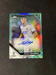 MIGUEL GUTIERREZ 2021-22 TOPPS CHROME UEFA CA-MG RC Green REFRACTOR AUTO /199 - Picture 1 of 2