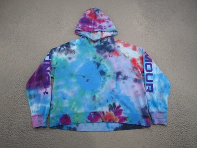 Sudadera con capucha corta Under Armour Tie Dye de gran tamaño para mujer talla XL colorida Foto 1 de 4