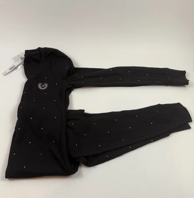 Victoria's Secret хлопок V шеи длинным рукавом цельный пижамы с логотипом черный S новый с Ярлыками - Изображение 1 из 4